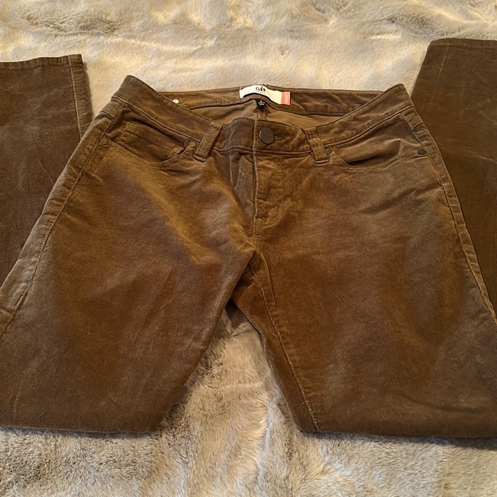 Olive green CAbi cords. Great fall/winter color. Super comfortable with stretch!